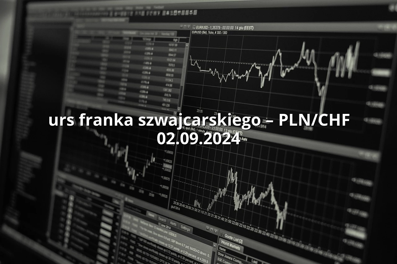 Aktualny kurs franka szwajcarskiego – PLN/CHF 02.09.2024